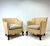 Early 20th century pair of Danish Lounge Chairs. Leather upholstery with nail head details. Loose seat cushion.