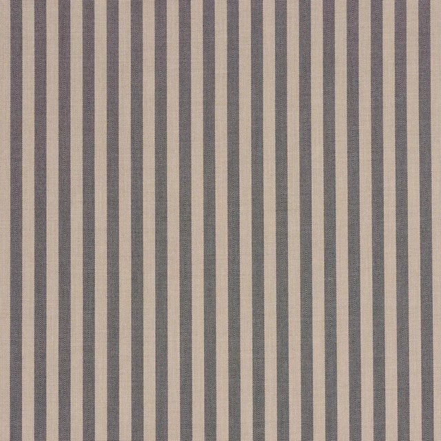 Contemporary Schumacher Hanson Indoor/Outdoor Stripe Narrow Fabric In Carbon For Sale - Image 3 of 4