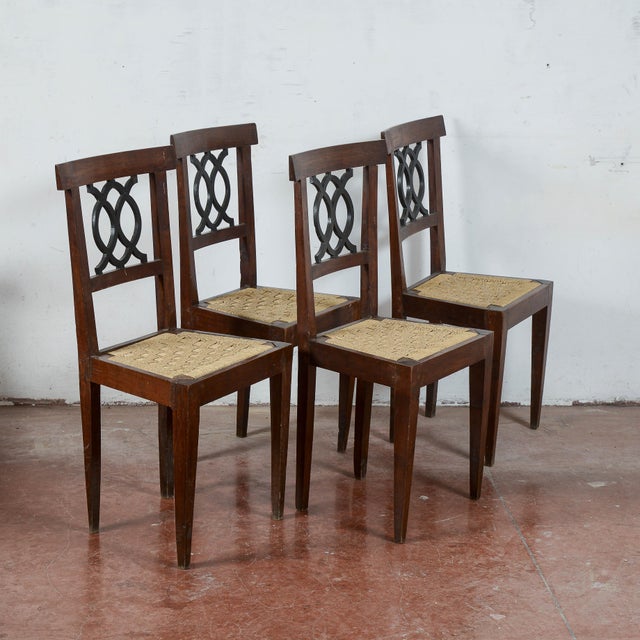 This refined set of four chairs celebrates the taste and elegance of 18th-century style, a key period for classic...