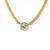 Diamond Solitaire Pendant GIA Gold Necklace 3.03ct E SI1 18k Yellow Spiga Chain For Sale - Image 4 of 10