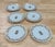 Ceramic Vintage Mid Century Modern Bavarian Porcelain Bee Plates Hand Painted Folk Art Small - Set of 6 For Sale - Image 7 of 7