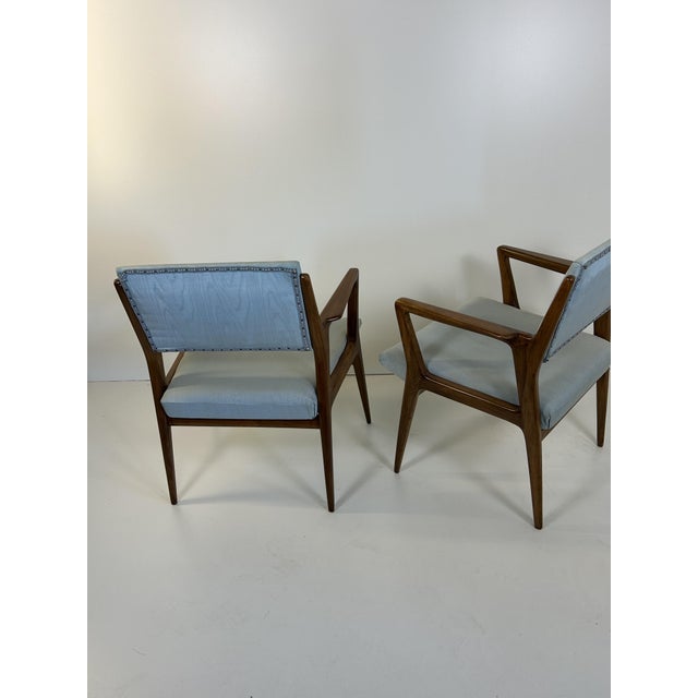 Blue Chairs in the style of Gio Ponti, 1950s, Set of 2 For Sale - Image 8 of 11