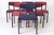 Mid-Century Modern German Dining Chairs in Black Beechwood with Pastel Upholstery, 1950s, Set of 6 For Sale - Image 11 of 11