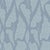 Sample - Begonia Wallpaper by Susan Hable in White on Blue For Sale
