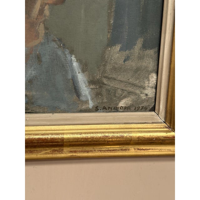 Sigrid Aminoff Oxenstierna, Figure in Profile, 1974, Oil on Panel, Framed For Sale - Image 17 of 18