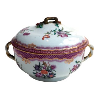 Antique Porcelain Dish With Lid - Circa 1850-1890 For Sale