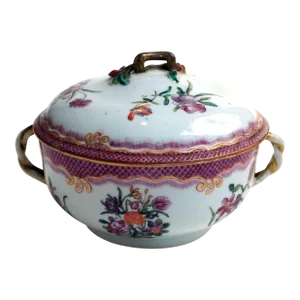 Antique Porcelain Dish With Lid - Circa 1850-1890