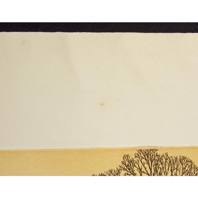 1990s Roger Hebbelinck "Somme - Coucher Du Soleil" Hand Signed 1965 Aquatint Etching For Sale - Image 5 of 10