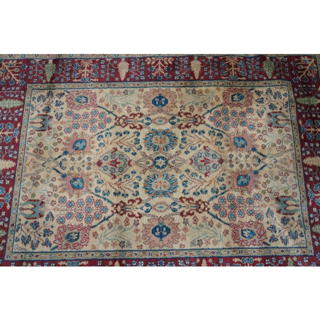 Vintage Karastan 900-901 Tea Wash Samovar 100% Wool Geometric Area Rug 4' X 6' For Sale - Image 4 of 14