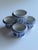 Chinoiserie Blue and White Tea Light Candle Holders, set of 4 with flowers, vines. Combined shipping with all other items...