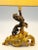 Bronze Lamp with Curled Leaf Gilded Base and Standing Lion For Sale - Image 3 of 11