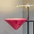 Italian Modern Metal Structure and Magenta Conical Diffuser Floor Lamp, 1980s For Sale - Image 4 of 12