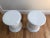 Hollywood Regency Style White Faux Bamboo Stools or Tables - a Pair For Sale - Image 4 of 8