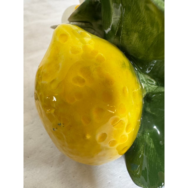 Ceramic Capodimonte Lemon Candles Holders, Set of Two For Sale - Image 7 of 12