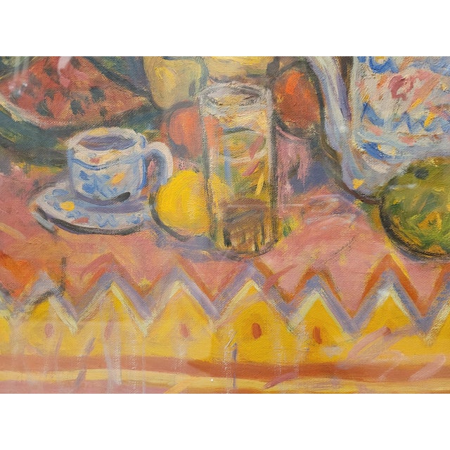 Spectacular oil on canvas depicting a still life of fruit by Roberto Díaz de Orosia. Artistically known as Díaz de Orosia,...