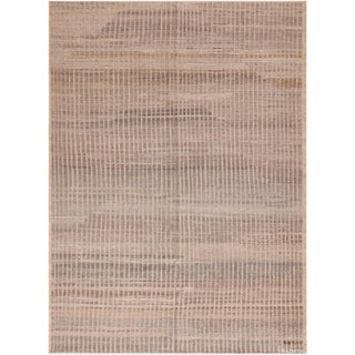 Nazmiyal Collection Earthy Tone Contemporary Central Asian Area Rug For Sale