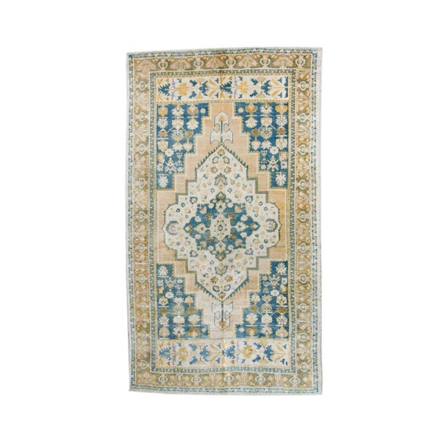 1920s Antique Anadol Oushak Medallion Hand-Knotted Rug - 7’1” X 12’6” For Sale - Image 11 of 11