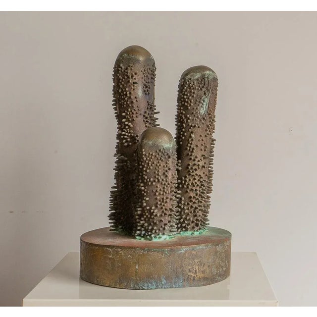 Large Brutalist Bronze Sculpture Signed Dlp 1971 For Sale - Image 10 of 10