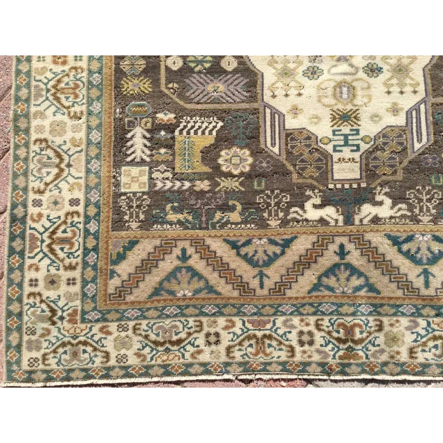 Brown Handmade Turkish Area Rug - 67" X 120" For Sale - Image 8 of 11