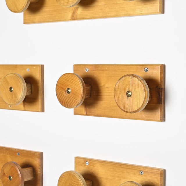 Pine Wall Hooks, France, 1970, Set of 12 For Sale - Image 6 of 15