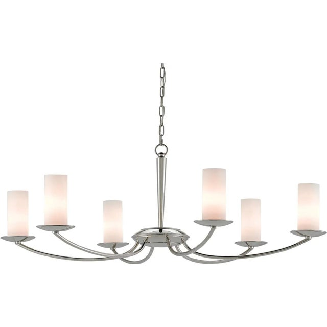 Contemporary Currey & Company Cylindrical Myles Chandelier For Sale - Image 3 of 3
