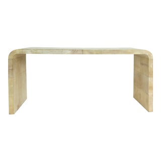 1970s Art Deco Goatskin Waterfall Design Console Table For Sale