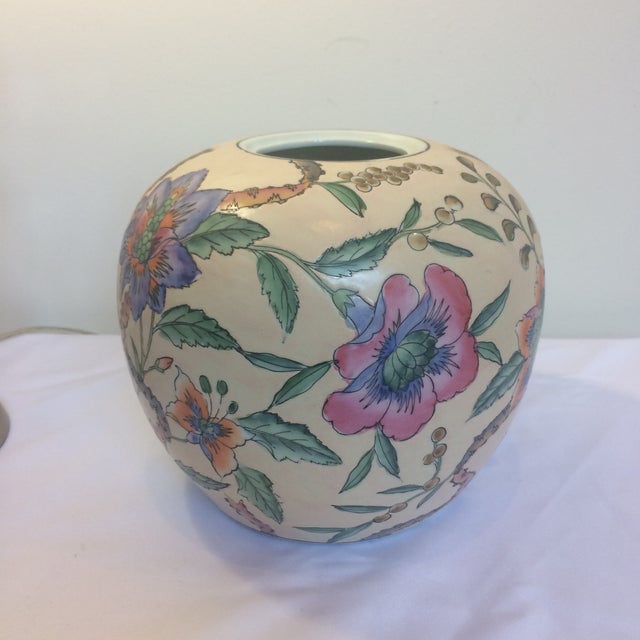 Macau Chinoiserie Floral Ginger Jar Vase Chairish