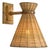 Natural Rattan and Vintage Brass Wall Lamps, Set of 2 For Sale - Image 4 of 9