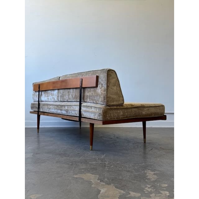 1950's Yugoslavian Daybed in Velvet For Sale - Image 14 of 15