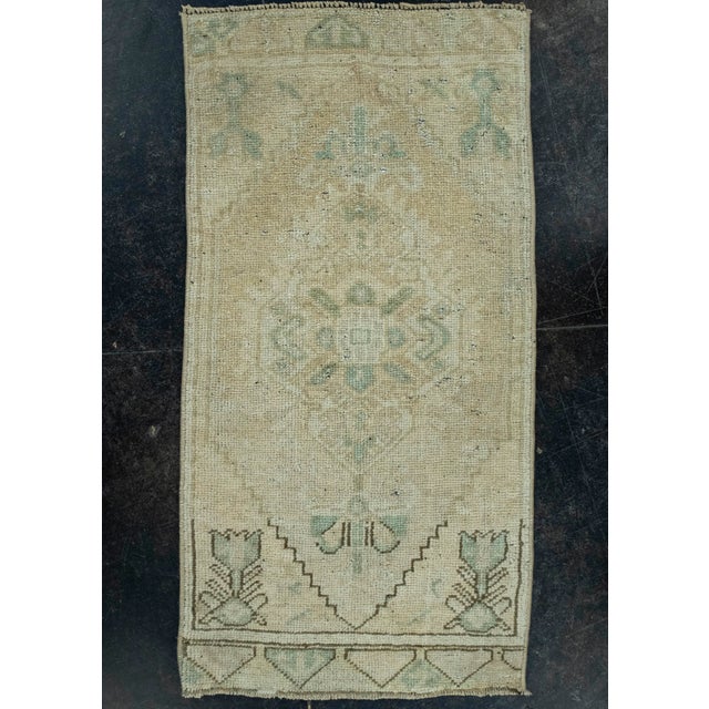 Brown Turkish Mini Rug Oriental Hand Knotted Vintage Rug 1'6" x 2'11" #16671 For Sale - Image 8 of 8