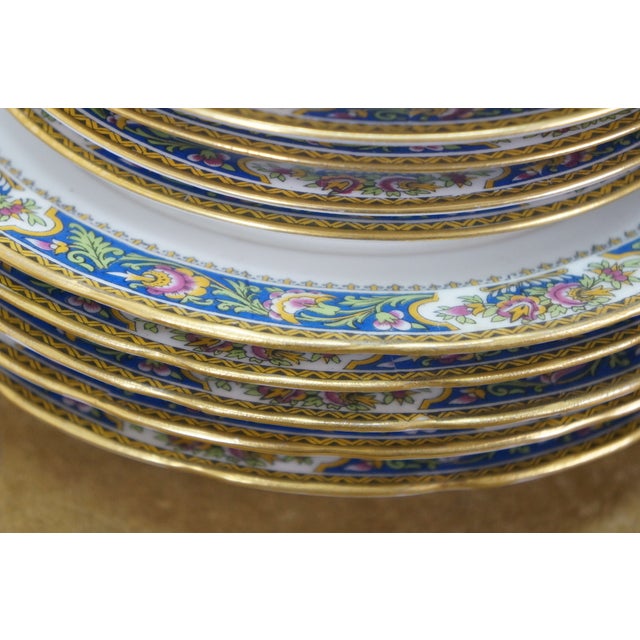 11 Antique Art Deco TLB Limoges Touze, Lemaître Frères & Blancher Plates For Sale - Image 11 of 11