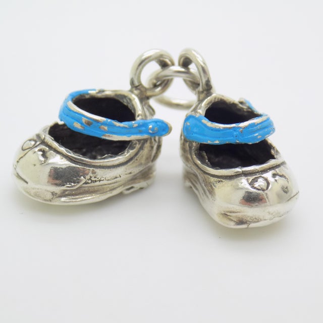 Italian Vintage Italian Handmade Genuine Silver Baby Boy Shows Charm / Pendant For Sale - Image 3 of 8