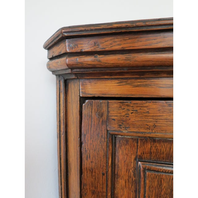 Georgian Oak Panelled Wall-Hanging Corner Cupboard, 1750 For Sale - Image 18 of 18