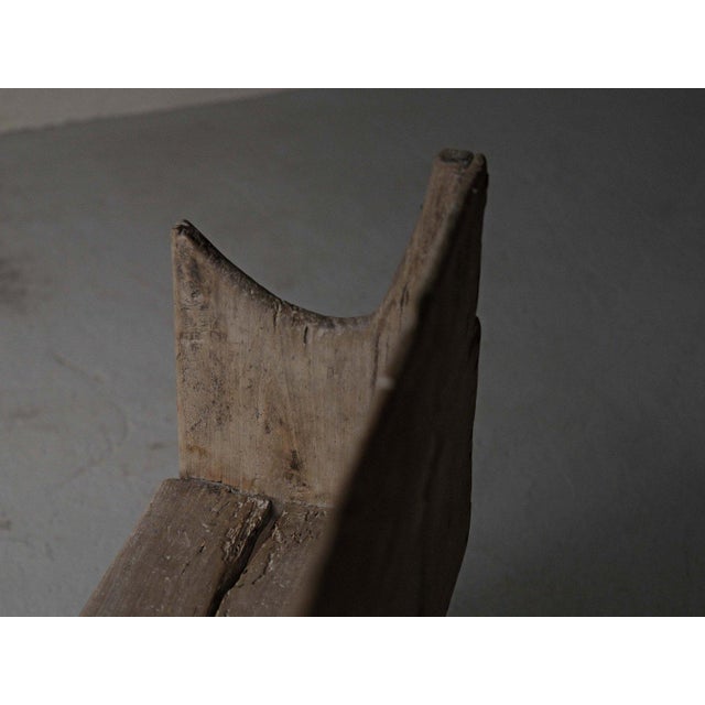 Rustic Wood Farm Bench, France, 1800s For Sale - Image 14 of 17