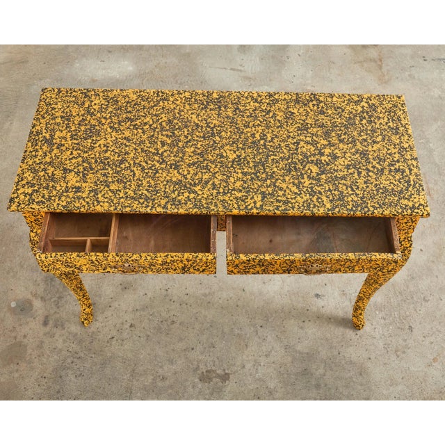 Queen Anne Style Console or Desk Speckled by Ira Yeager For Sale In Sacramento - Image 6 of 13