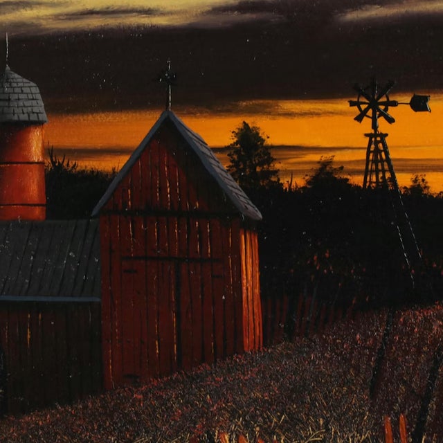 Late 20th Century Late 20th Century Thomas Kerry Rural Landscape Oil Painting Framed Original For Sale - Image 5 of 9