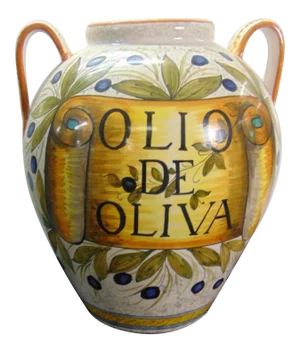 Italian Majolica Olio De Olivia Floor Vase