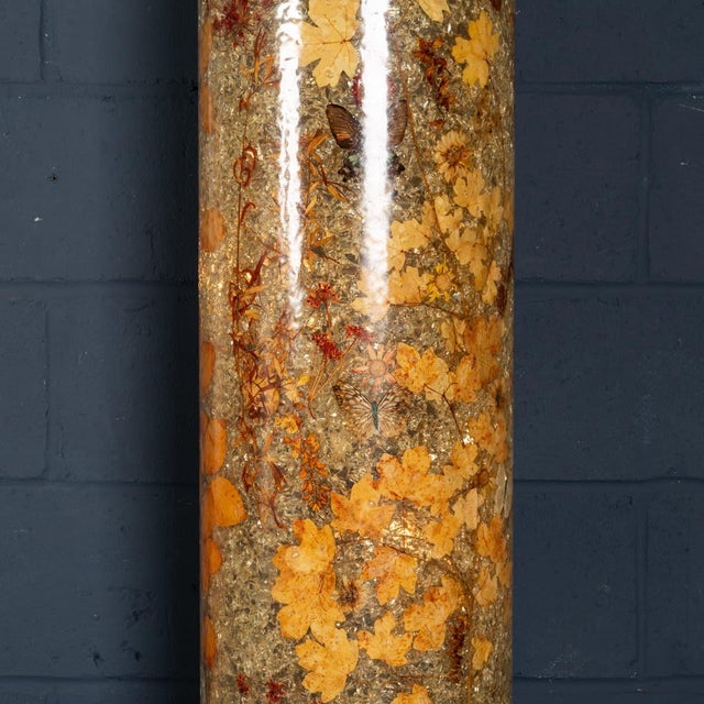 Vintage 20th Century French Resin & Botanical Table Lamp from Accolay, 1970 For Sale - Image 11 of 18
