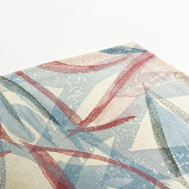 Abstract Octagonal Fabric Placemats in Pink, Blue and Cream - 4 For Sale - Image 4 of 8