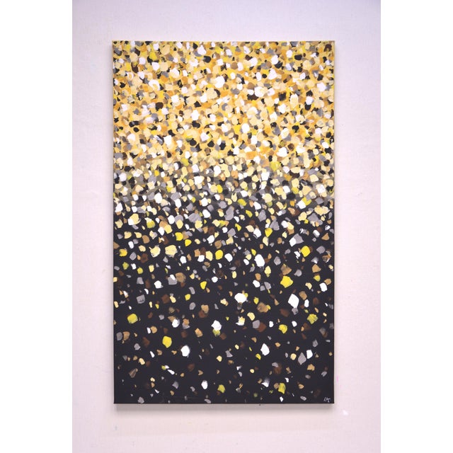 In this piece, I channel the raw emotions of transformation and renewal. The myriad acrylic dots cascade from light into...