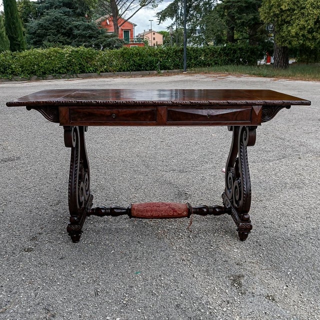 Vintage Carved Desk Table For Sale - Image 17 of 18