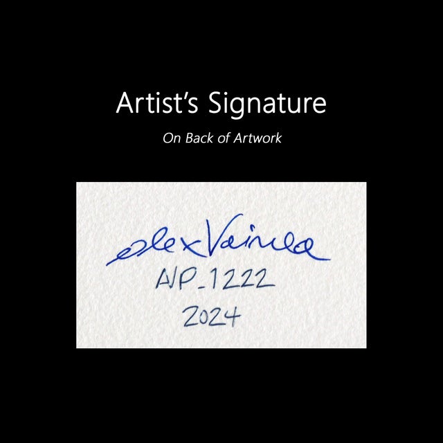 Avp_1222 - Color Drenched Contemporary Abstract Painting on Paper Original Artwork by Alex Voinea For Sale In Los Angeles - Image 6 of 6