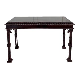 Chinese Chippendale Cherry Lacquered Console Table For Sale
