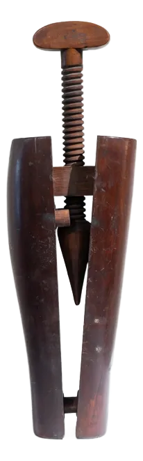 Antique Boot Trees with Their Covers from The Legging Tree Co., Cambridge, Uk, 1900, Set of 2