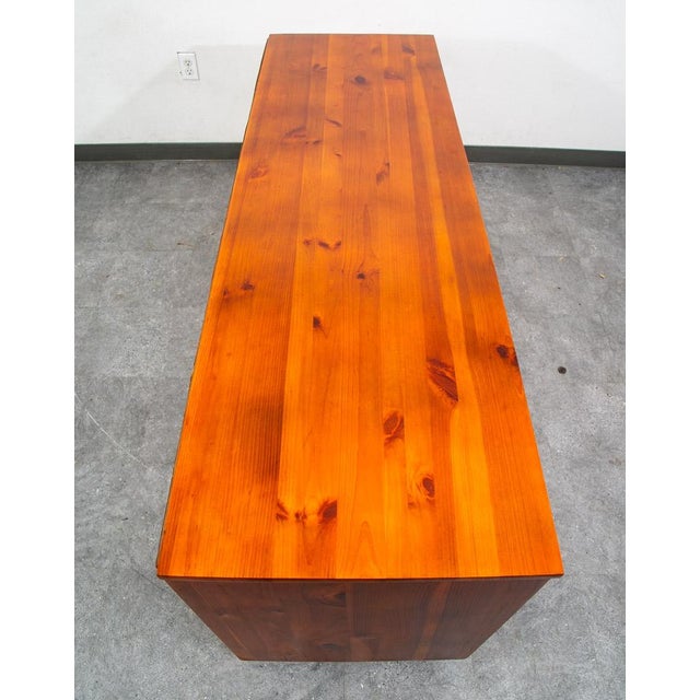 Mid-Century Modern Mid Century Modern Dresser Credenza Franklin Shockey Solid Pine 12 Drawer For Sale - Image 3 of 12