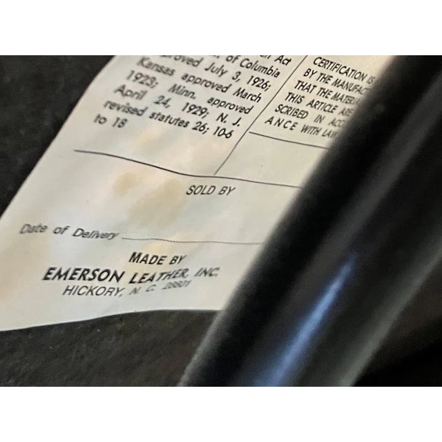 Vintage Emerson Leather Post Modern Lounge Chair For Sale In Philadelphia - Image 6 of 7
