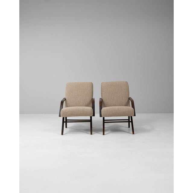 1960s Czech Upholstered Armchairs - A Pair For Sale - Image 18 of 18
