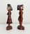 Pair of Mid 20th Century Carved Wood Figures, Kutu Island, Micronesia For Sale In Sacramento - Image 6 of 10