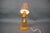 Mid-Century Adjustable Wooden Table Lamp with Floral Shade, Czechoslovakia, 1970 For Sale - Image 6 of 12