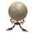 Large Marble Orb on Bronze Dolphin Motif Stand For Sale